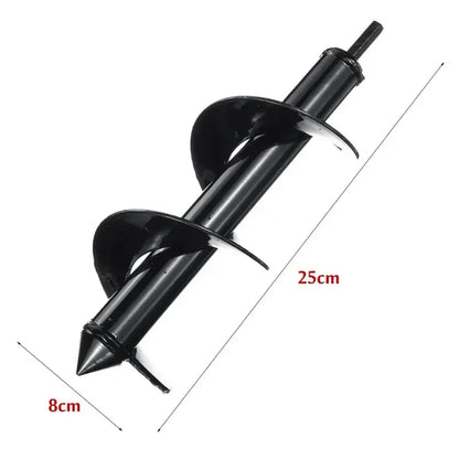 JUSTINLAU Spiral Auger Drill Bit – 9 to 18 Inch Earth Planter for Post Hole & Garden Digging