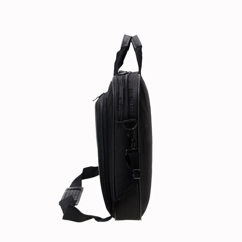15.6 & 17 Inch Laptop Bag – Business Portable Nylon Computer Shoulder Handbag with Zipper, Simple Stylish Design
