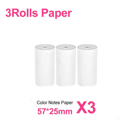57x25MM Thermal Paper Label Sticker Rolls – Adhesive Mini Printer Paper for Kids Camera & Instant Print