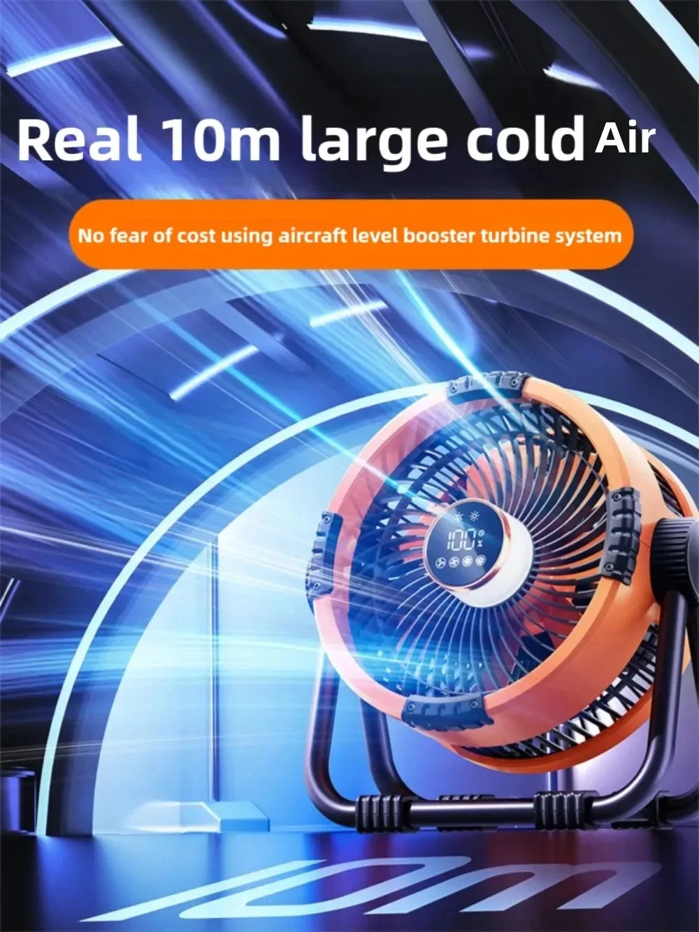 مروحة تخييم مزودة بإضاءة وبطارية شحن – مروحة سقف قابلة لإعادة الشحن مع إضاءة ليلية بثلاث سرعات