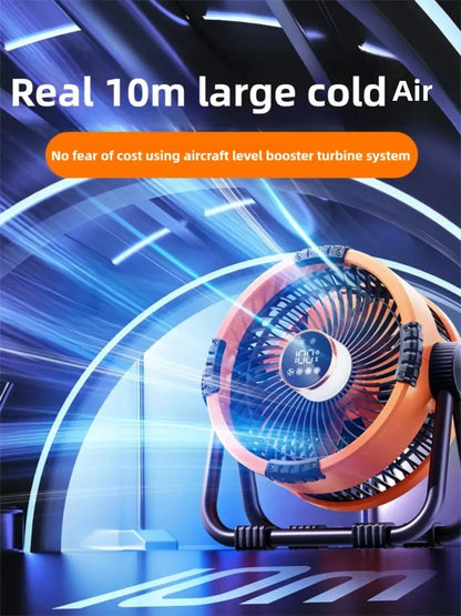 مروحة تخييم مزودة بإضاءة وبطارية شحن – مروحة سقف قابلة لإعادة الشحن مع إضاءة ليلية بثلاث سرعات