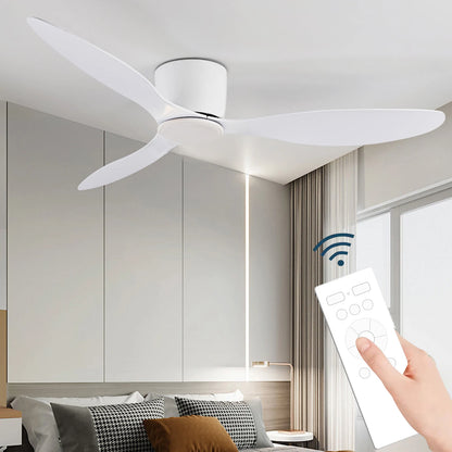 مروحة إضاءة LED مثبتة على السقف - مروحة إضاءة ديكورية بتصميم نورديك بسيط لغرفة المعيشة والمطعم 