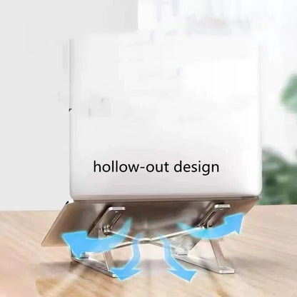 حامل كمبيوتر محمول محمول من الألومنيوم، قاعدة قابلة للطي، حامل كمبيوتر محمول، دعامة كمبيوتر محمول، حامل كمبيوتر محمول لماك بوك إير وبرو، ملحقات 