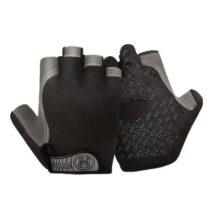Unisex Sports Half-Finger Gloves – Breathable, Shock-Absorbent Non-Slip Gloves for Cycling, Hiking & Fitness