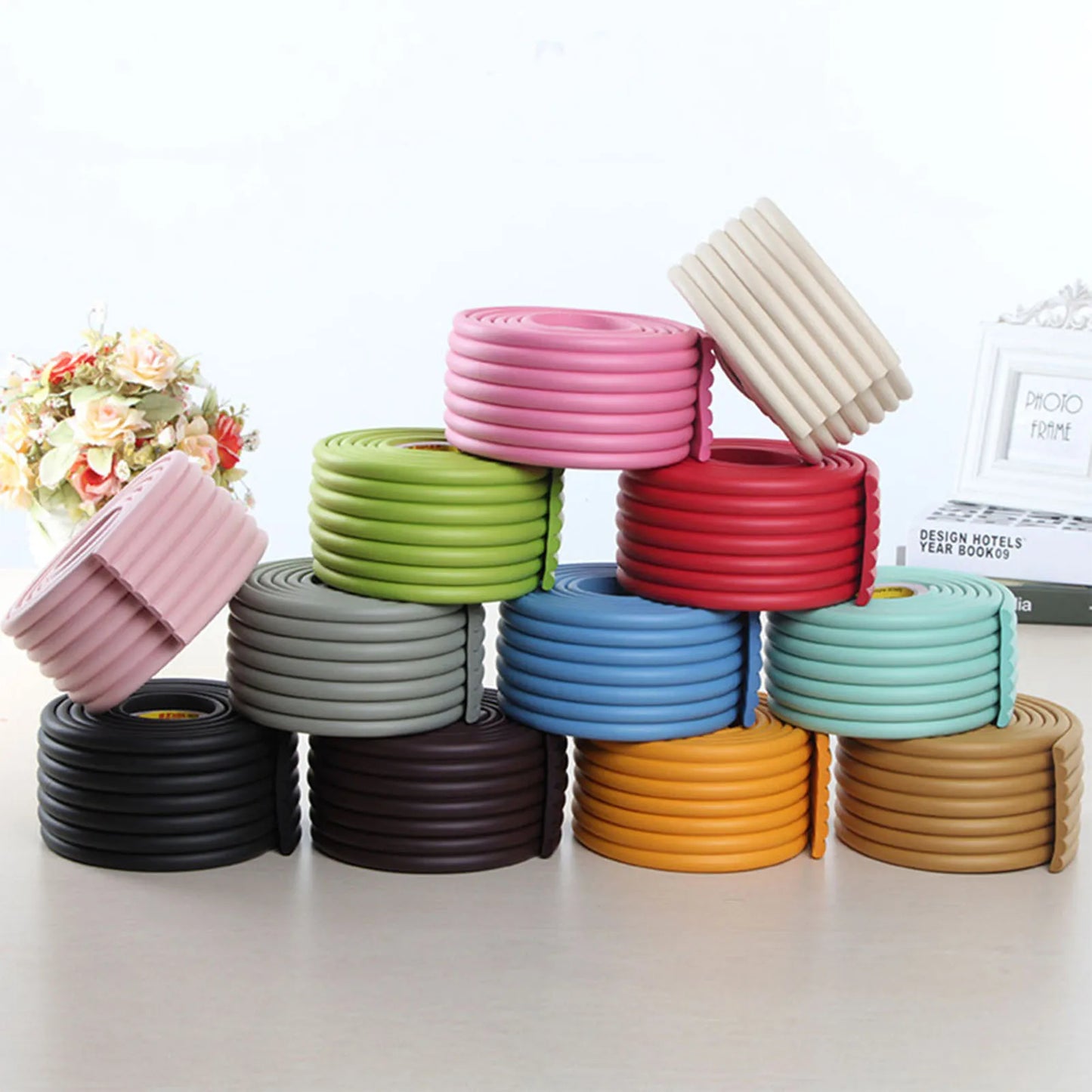 2M Table Edge Guard Furniture Corner Protector Self Adhesive U-Shape Anticollision Strip Child Safety Protection Soft Edge
