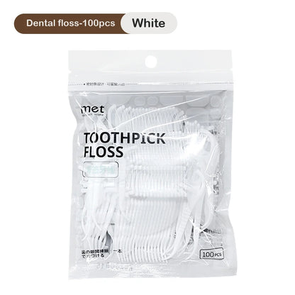 10Pcs/Box Floss Toothpick Set – Portable Reusable Dental Floss with Storage Case for Easy Teeth Cleaning