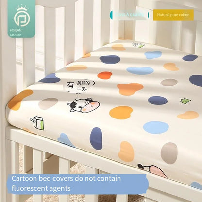 غطاء مرتبة سرير أطفال مناسب – ملاءة سرير ناعمة للأطفال حديثي الولادة (90×50×5 سم أو 140×70×5 سم)