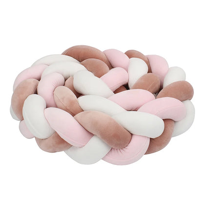 واقي سرير مضفر للأطفال من عمر شهر إلى 4 أشهر - وسادة ناعمة لحماية سرير الطفل وديكور غرفة الأطفال