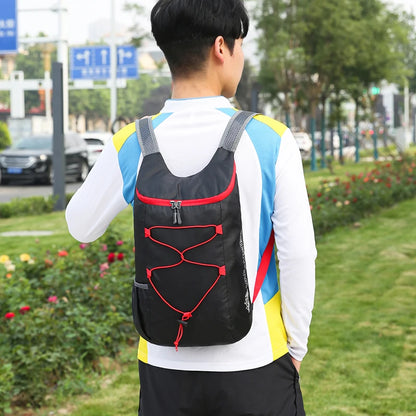 حقيبة ظهر رياضية صغيرة قابلة للطي وخفيفة الوزن ومقاومة للماء - حقيبة محمولة للتخييم والمشي لمسافات طويلة في الهواء الطلق