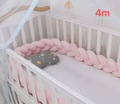 واقي سرير الأطفال المضفر - واقي سرير ناعم معقود لحماية مهد الطفل (1-4 أشهر)