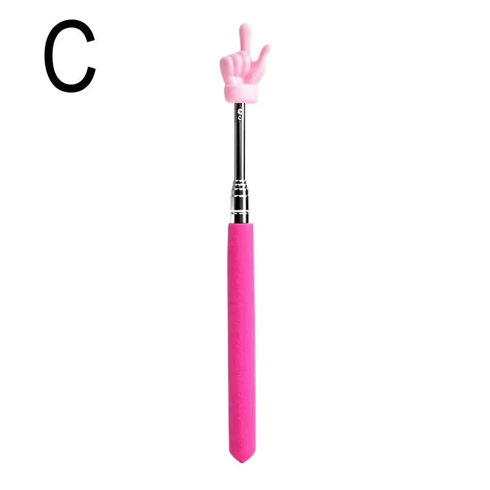 Retractable Teacher Pointer Finger Design StainlessSteel Telescopic School Teaching Pointer Stick Teacher Supplies for Classroom