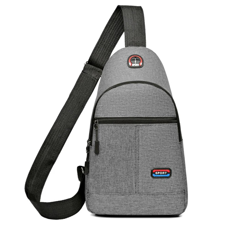 حقيبة صدر رجالية، حقيبة كتف واحدة، حقيبة كروس بودي، سعة كبيرة، مناسبة للرياضات الخارجية والترفيه، حقيبة كتف صغيرة أنيقة ذات سعة كبيرة 