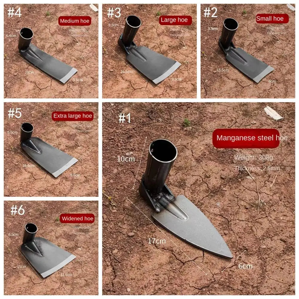 Durable Forged Garden Hoe – Outdoor Weeding Tool for Soil Digging & Planting
