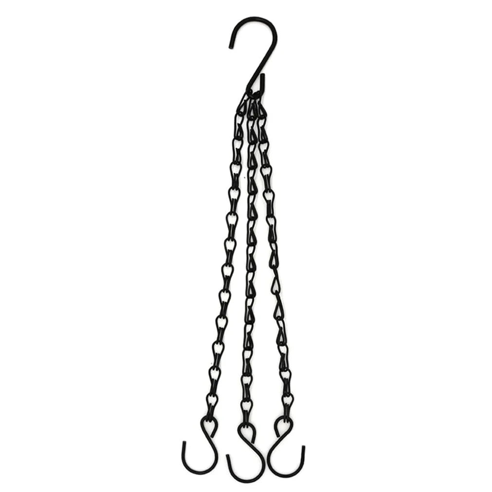 سلة معلقة من الخيزران الصناعي بطول 40 سم مع سلسلة بثلاثة خطافات، مثالية لزراعة النباتات المائية، وديكور المنزل والحديقة. 