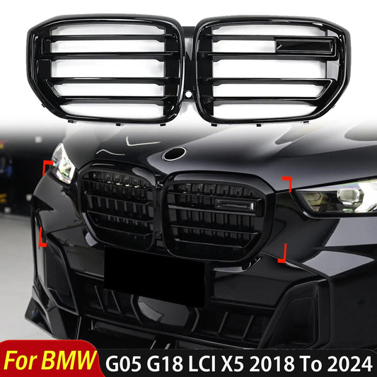 For BMW G05 G18 LCI X5 2018 To 2024 Front Bumper Grille X5M Style Racing Radiator Grill Air Intake Modification Exterior Tuning