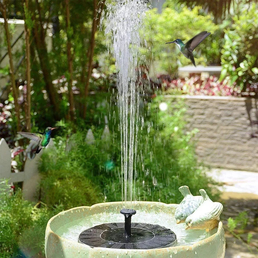 Solar Water Fountain Pool Pond Waterfall Fountain Garden Supplies Decoration Outdoor New Mini Solar Powered Fountain Bird Baths