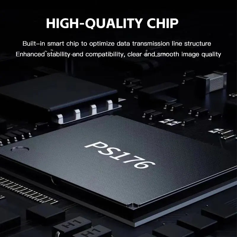 محول USB-C إلى HDTV 4K – محول USB 3.1 من النوع C ذكر إلى HDMI أنثى متوافق مع أجهزة الكمبيوتر المحمولة، وأجهزة MacBook، والأجهزة اللوحية، وأجهزة التلفزيون