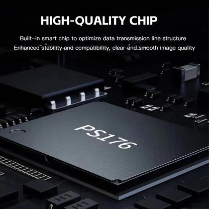 محول USB-C إلى HDTV 4K – محول USB 3.1 من النوع C ذكر إلى HDMI أنثى متوافق مع أجهزة الكمبيوتر المحمولة، وأجهزة MacBook، والأجهزة اللوحية، وأجهزة التلفزيون