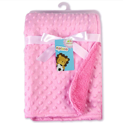 Baby Thermal Soft Fleece Blanket – Newborn Winter Swaddle Wrap Cotton Quilt