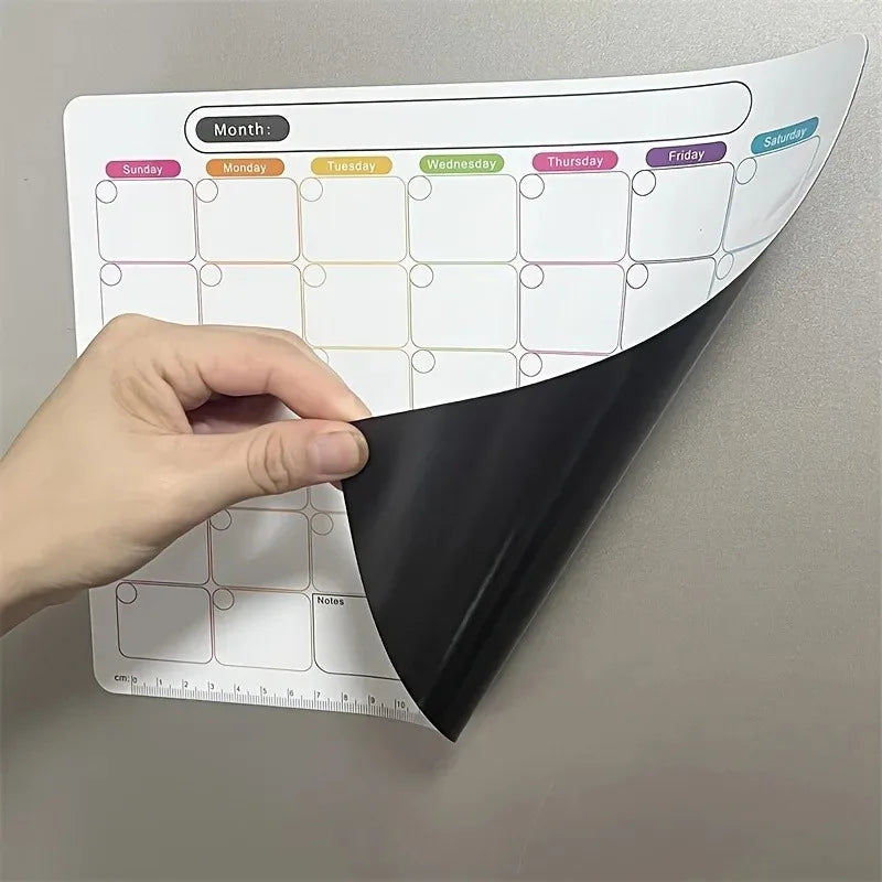 Magnetic Calendar Planner – Monthly & Weekly Refrigerator Magnet Board for Notes & Reminders
