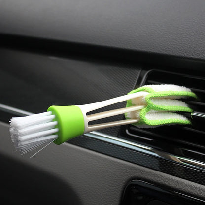 Car Air Vent Double Head Brushes – Multifunctional Auto Air Conditioner Cleaning Tool for Dusting and Interior Detailing