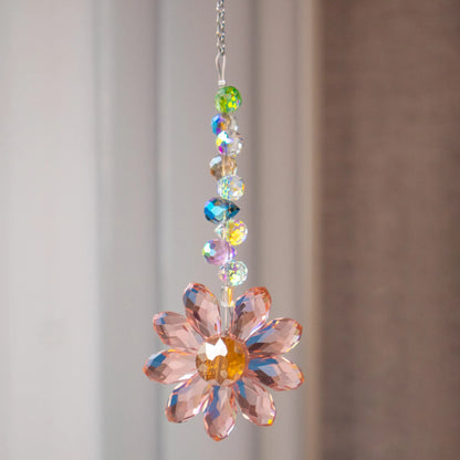 Daisy K9 Crystal Sun Catcher  Window Decors Rainbow Maker Indoor Suncatcher Courtyard Garden Decoration Home Xmas Ornament