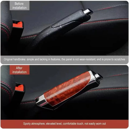 Universal Car Handbrake Grips Hand Brake Cover Protection Cover Carbon Fiber Parking Brake Decoration Shelnterior Accessories