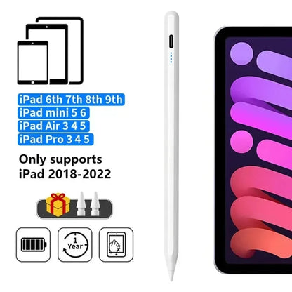 قلم Apple Pencil 2025 لأجهزة iPad 11 و13 وM2 وM3 وPro 13 و11 وM4 وAir من الجيل 5 و6 و7 و8 و9 و10 وAir من الجيل 3 و4 و5 و6، تثبيت مغناطيسي تلقائي، شحن سريع 