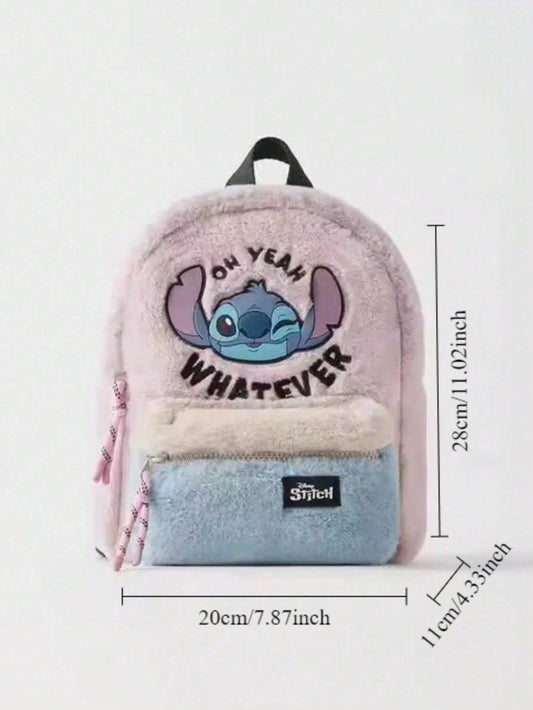 Disney Mickey Mouse Cartoon Fashion Backpack Women's Minnie Canvas School Bag Fashion Large Capacity Backpack