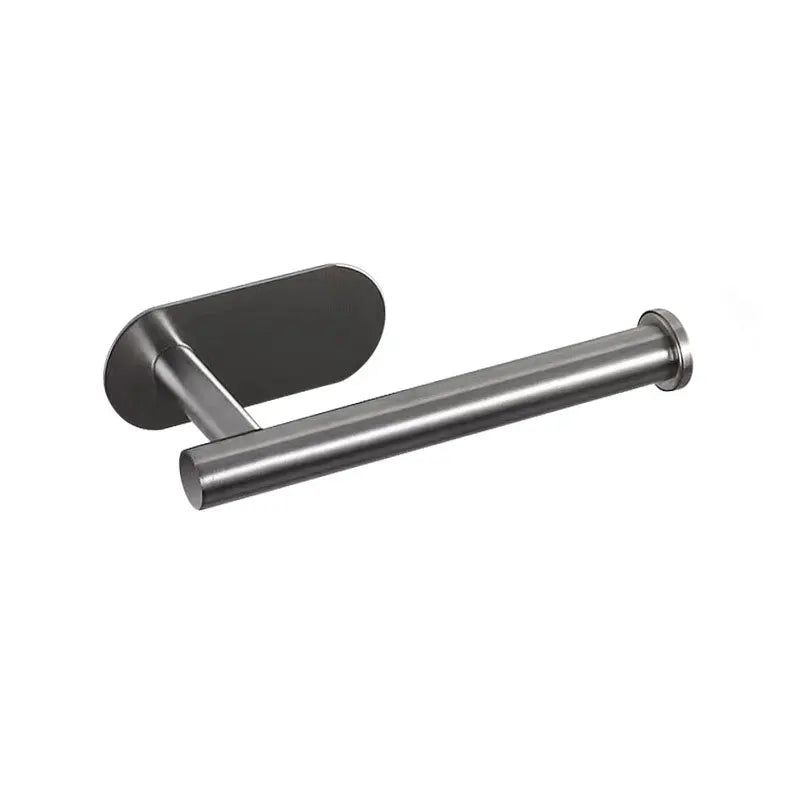 حامل مناشف ورقية من الفولاذ المقاوم للصدأ - موزع مناديل ورقية ذاتي اللصق أو يُثبّت بالمثقاب أسفل الخزانة