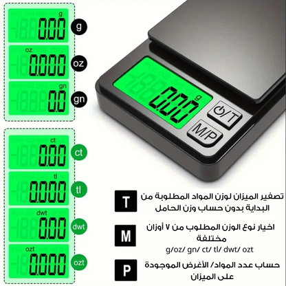 Precision Pocket Digital Scale – 1000g x 0.1g Mini Jewelry & Food Gram Scale with Backlit LCD