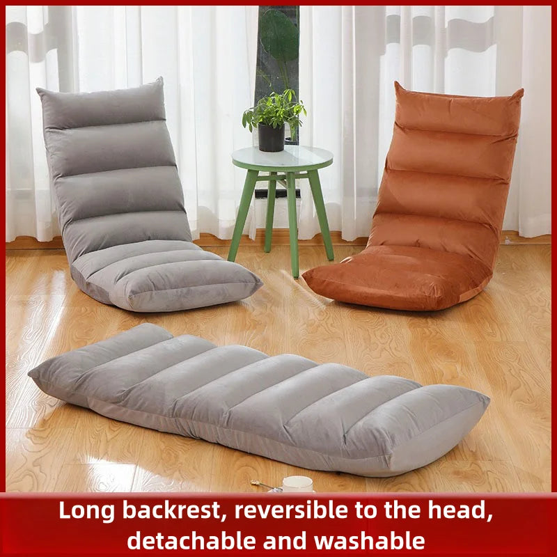 Foldable Floor Sofa Chair – Portable Tatami Lazy Chair with Adjustable Backrest