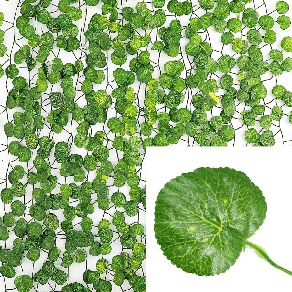 11M Artificial Ivy Leaf Garland – Hanging Green Vine for Garden, Wedding, Party & Home Wall Decor