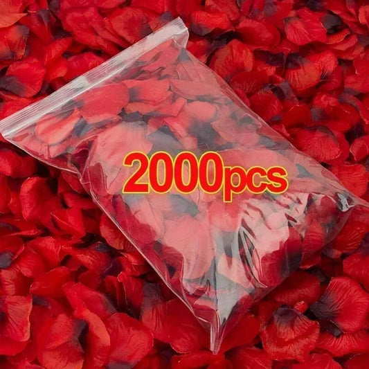 2000 قطعة من بتلات الورد المصنوعة من قماش الحرير - بتلات زهور صناعية لتزيين قاعات حفلات الزفاف ومستلزمات المناسبات 
