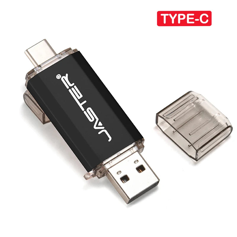 JASTER Pendrive Type C OTG USB Flash Drive 128GB 64GB 32GB 16GB 8GB 4GB Memory Stick 2.0 Pendrive High Speed for Type-C Device