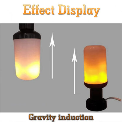 B22 E27 LED Flame Light Bulbs – 4 Mode Fire Simulation Bulb for Decor