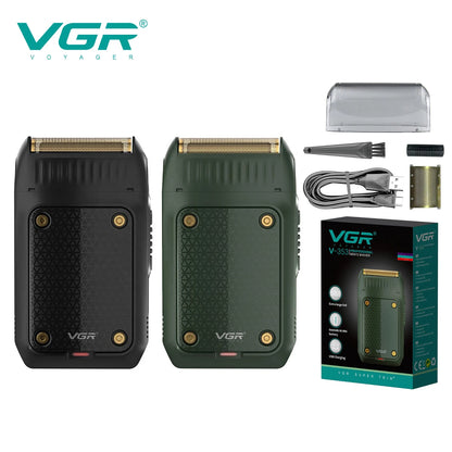 ماكينة حلاقة كهربائية VGR 353 - قابلة لإعادة الشحن، لتشذيب الشعر وحلاقة اللحية للرجال