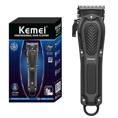 Cordless Electric Hair Clipper – Adjustable Barber Trimmer with Ceramic Blades & USB Fast Charging