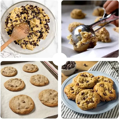 1PC Stainless Steel Ice Cream Scoop – Cookie Dough Spoon with Spring Handle