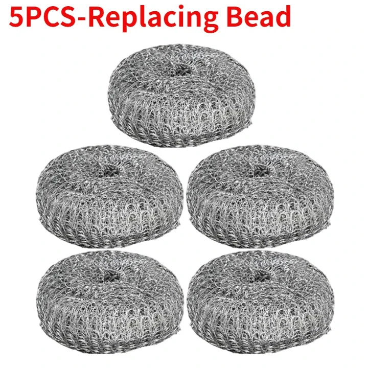 Stainless Steel Pot Brush with Handle – Heavy Duty Dishwashing Scrubber for Kitchen Cleaning