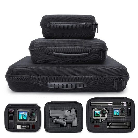 2.5 & 3.5 Inch Shockproof Portable Storage Case – Handheld Carry Bag for PTZ Drones, Mobile Power Banks, Hard Drives & GoPro 10/9