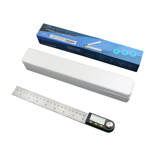 Shahe 0-200/300mm Digital Protractor Angle Ruler – Electronic Goniometer Measuring Tool
