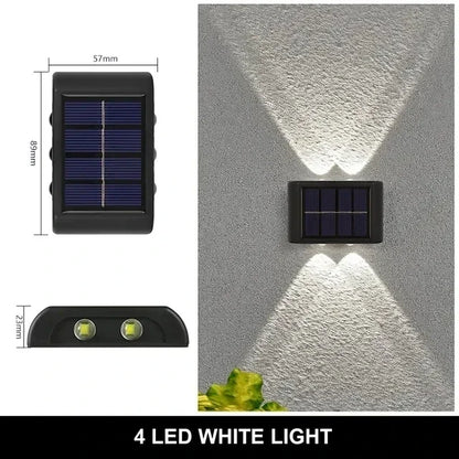 Solar Outdoor Wall Light 12 LED Waterproof Garden Light Courtyard Balustrade Decorative Atmosphere Lamp Down Luminous Solar Lamp