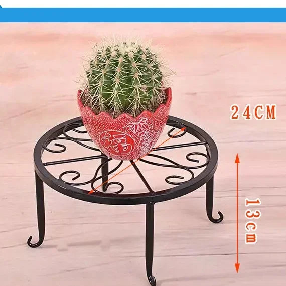 Retro Wrought Iron Potted Plant Standing Flower Pot Shelf Display Stand Garden Plant Flower Stand Balcony Home Decoration Stand