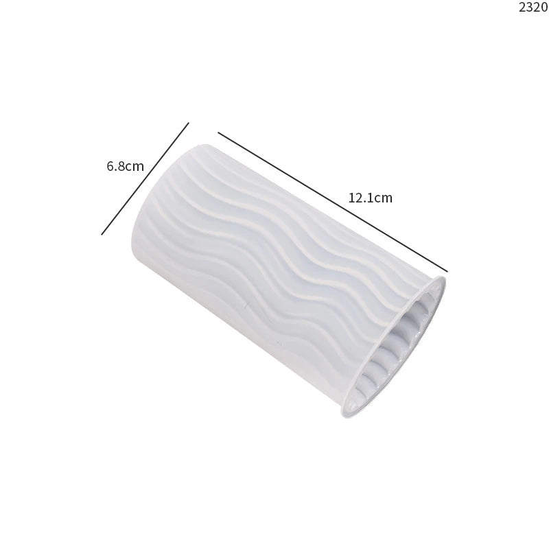 قالب سيليكون لصنع الشموع على شكل عمود روماني مخطط - أداة سيليكون لصنع الشموع بنفسك