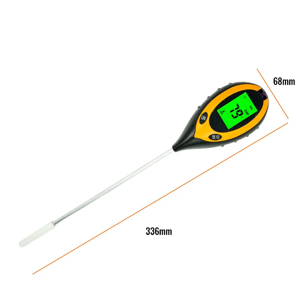 4-in-1 Digital Soil Analyzer – Sunlight Intensity, pH Levels, Soil Moisture & Temperature Tester for Gardening and Farming