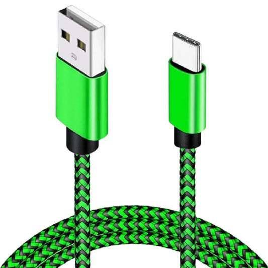 USB A to Type C Fast Nylon Braided Charger Cable – Durable Charging Wire for Xiaomi, Samsung, Huawei & Android Phones