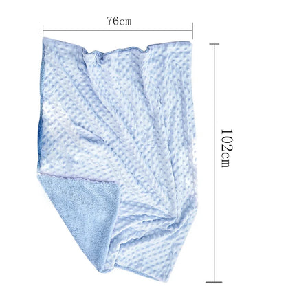 Baby Thermal Soft Fleece Blanket – Newborn Winter Swaddle Wrap Cotton Quilt