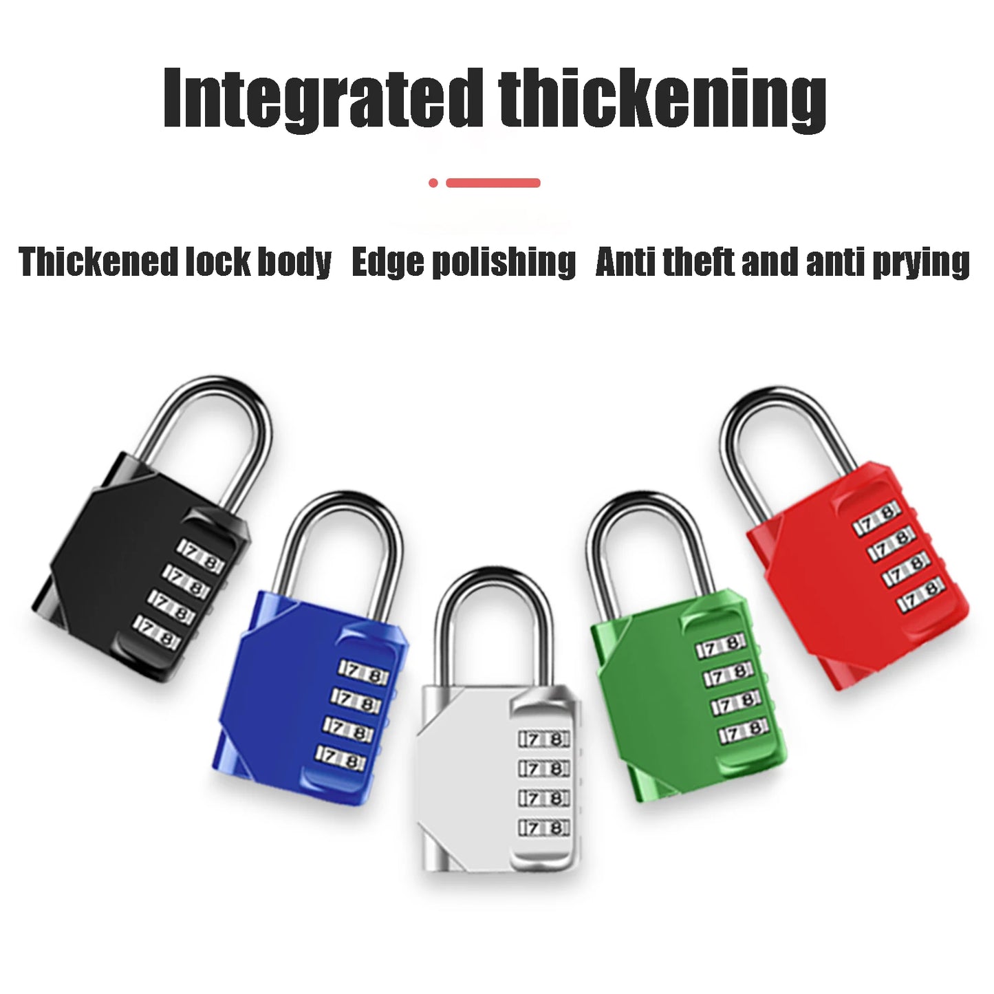 قفل سفر مضاد للسرقة، قفل صغير للحقائب، قابل لإعادة الضبط، قفل برمز سري مكون من 3 أو 4 أرقام، قفل أمتعة