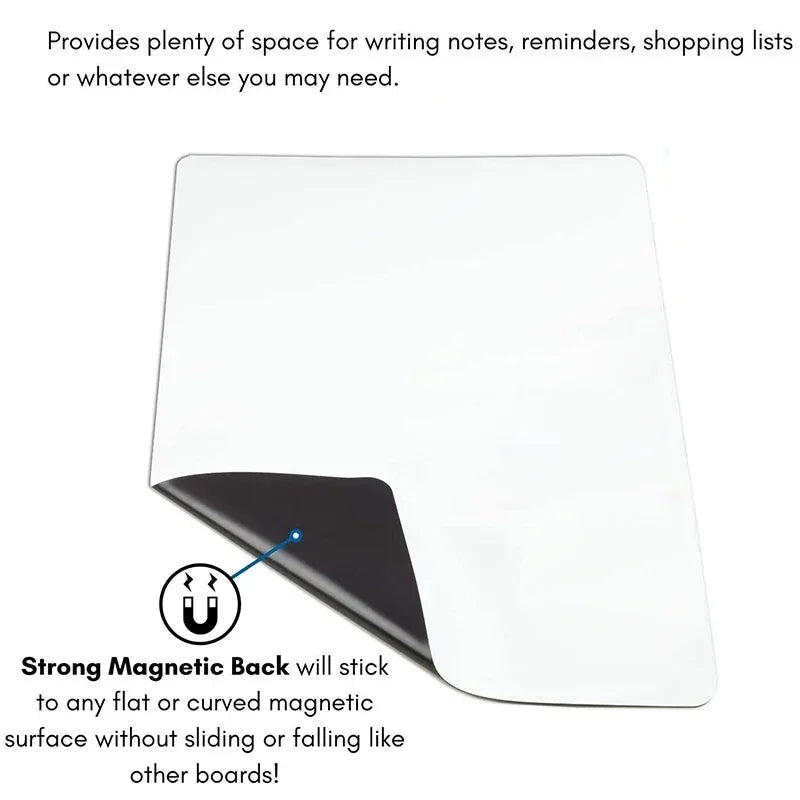 A3 + A4 Magnetic Dry Erase Board Set – Flexible Refrigerator Whiteboard with Markers
